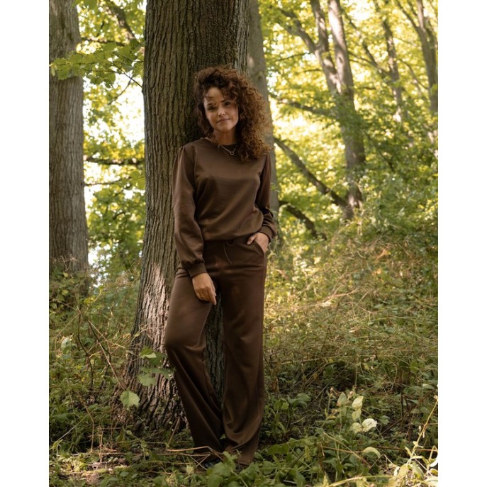 FOS Broek 7343 Ria Uni Donker bruin